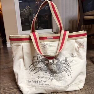 Cop.Copine Canvas Tote with Red Accents